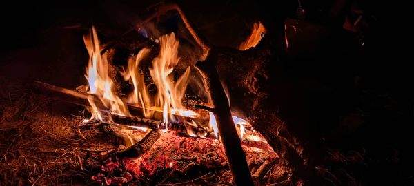 Campfire at night, 2022